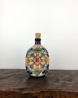 Ceramic floral decanter